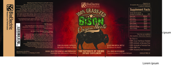 100% Grass-Fed Bison Organ Supplement